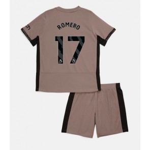 Tottenham Hotspur Cristian Romero #17 Replica Third Stadium Kit for Kids 2023-24 Short Sleeve (+ pants)